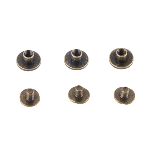 20pcs Flat Head Copper Brass Screws Nuts Nails 2