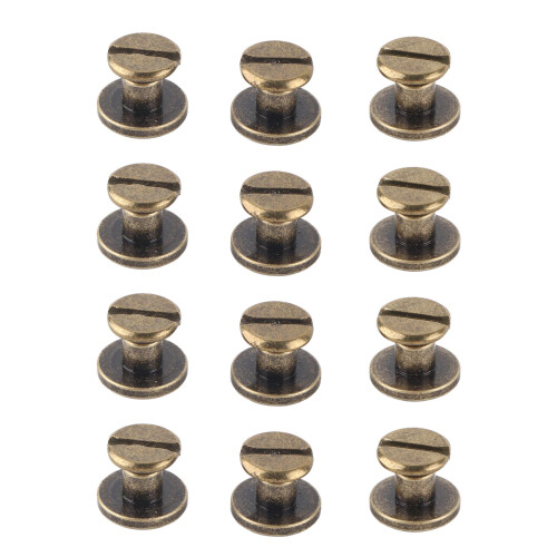 20pcs Flat Head Copper Brass Screws Nuts Nails 1