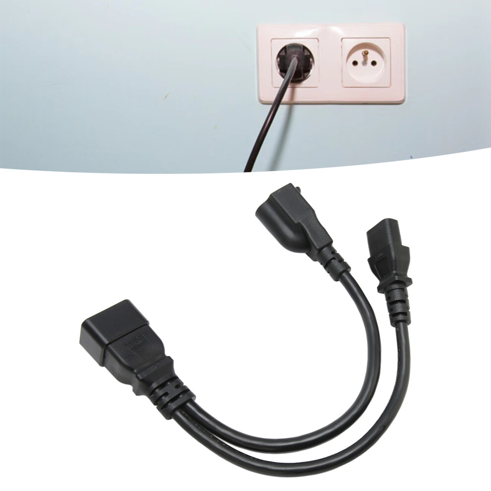 Durable Iec320 C20 To C13 Y Splitter Cable For Monitors & Printers 5071332335325