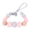 Modell: Zahnungskette Rosa Silikon-Buche-Perlen 15