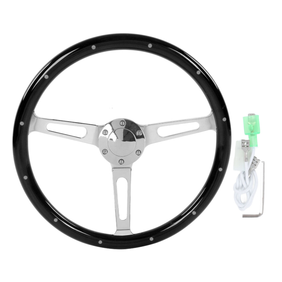 380Mm 15In Classic Steering Wheel Assembly Walnut Black 9121376199875