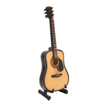 Miniatur-Gitarrenmodell Natur-Lindenholz 13 cm (5,1 Zoll)