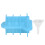 Funny Blue 3D Silicone Spoof Ice Cube Mold with Lid, 10x7.1cm 2