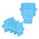 Funny Blue 3D Silicone Spoof Ice Cube Mold with Lid, 10x7.1cm 12