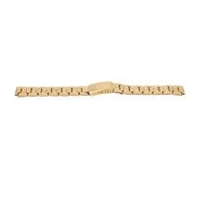 12 mm / 0,47 Zoll Gold Edelstahl-Uhrenarmband mit sicherem Faltschließe