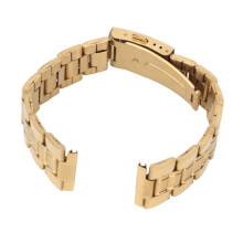 Goldfarbenes Metallarmband 22 mm Schnellverschluss Doppelverschluss für Männer und Frauen 0,9 Zoll