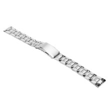 Edelstahl 14mm Silikonarmband mit Schnellverschluss und Drop-Faltschließe
