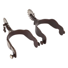 Bronze 80x73mm Western-Cowboy-Sporen Retro-Blumenmuster