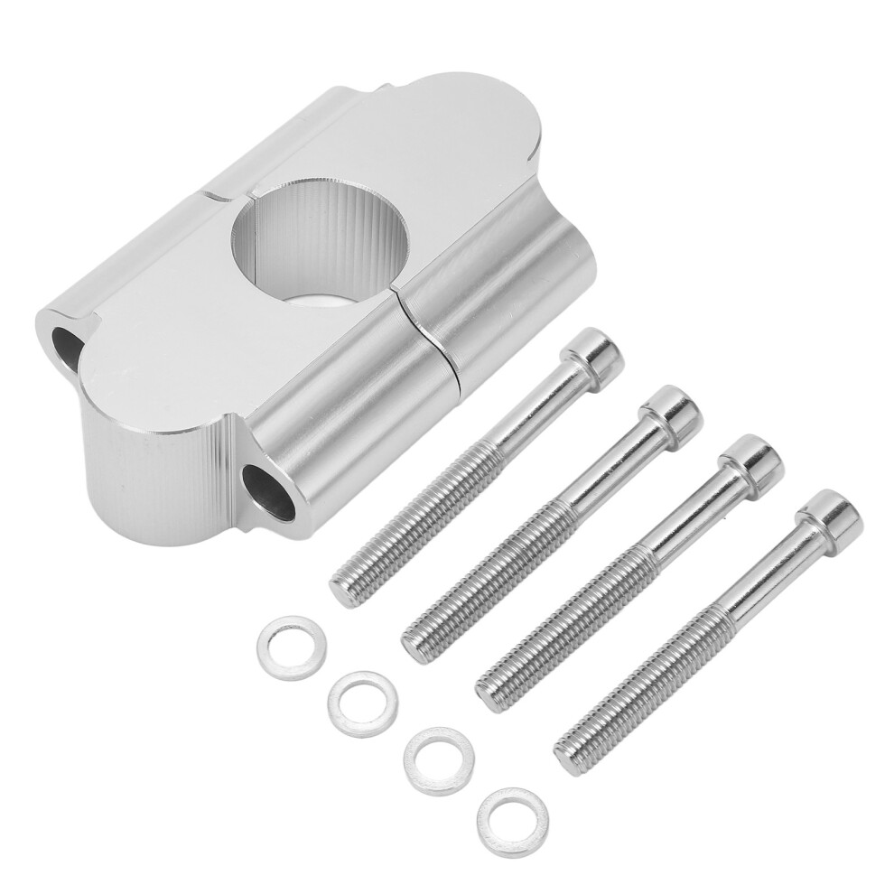 22Mm Handlebar Riser Clamp 30Mm Lifting Height Silver 9121376201387