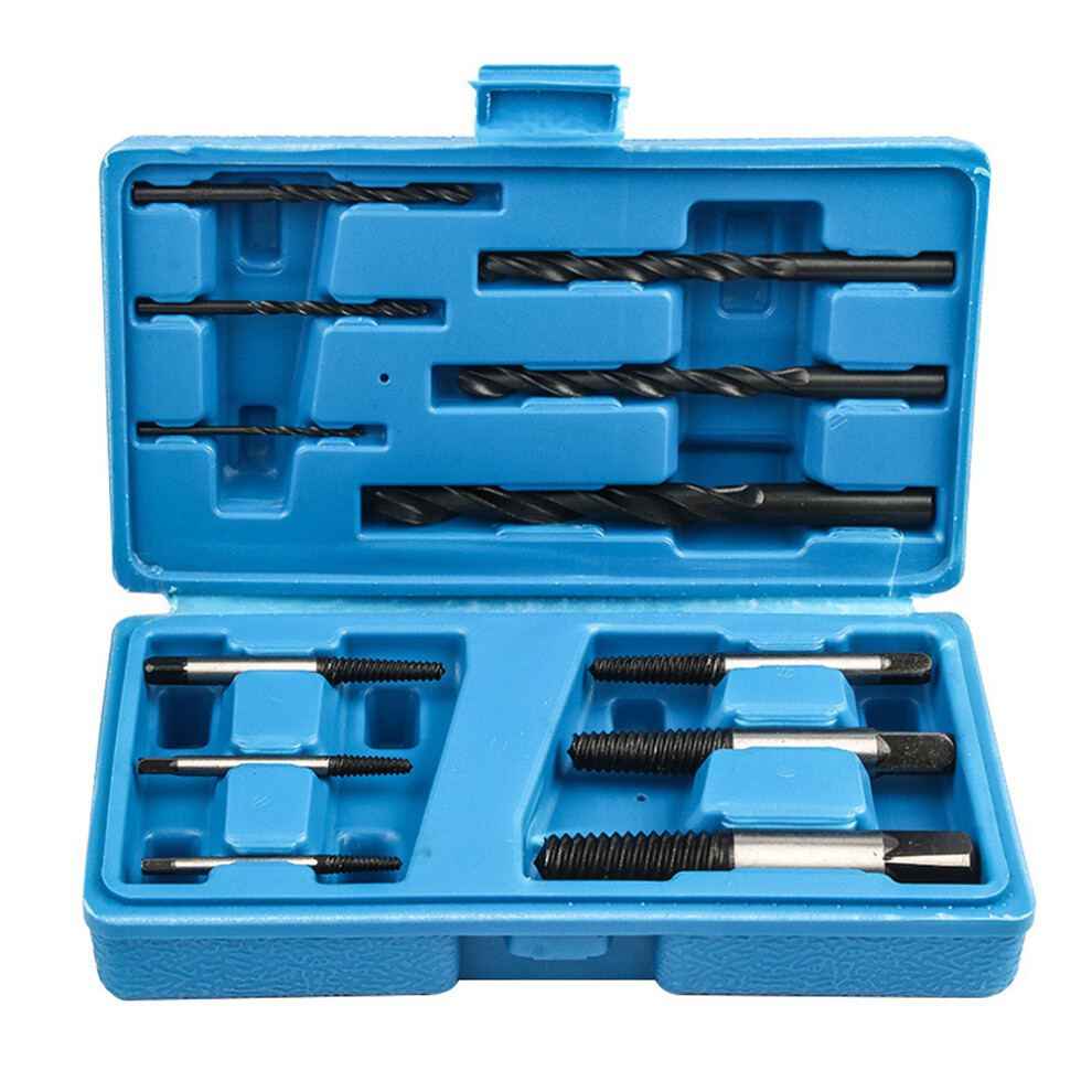 12Pcs Bolt & Screw Extractor Set, Chrome Vanadium Steel, Black 8401332360688