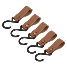 15 Stück Leder-S-Haken 183mm Braun Tragbare Kleiderhaken
