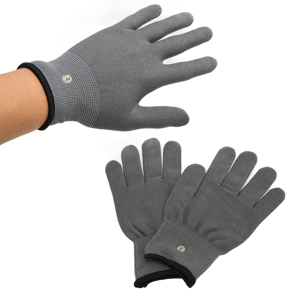 Silver 8.3In Electrode Gloves For Beauty Care And Hand Fatigue Reduction
