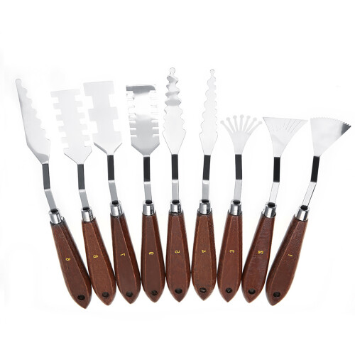 9PCS Professional Spatula Paint Mixture Scraper 2