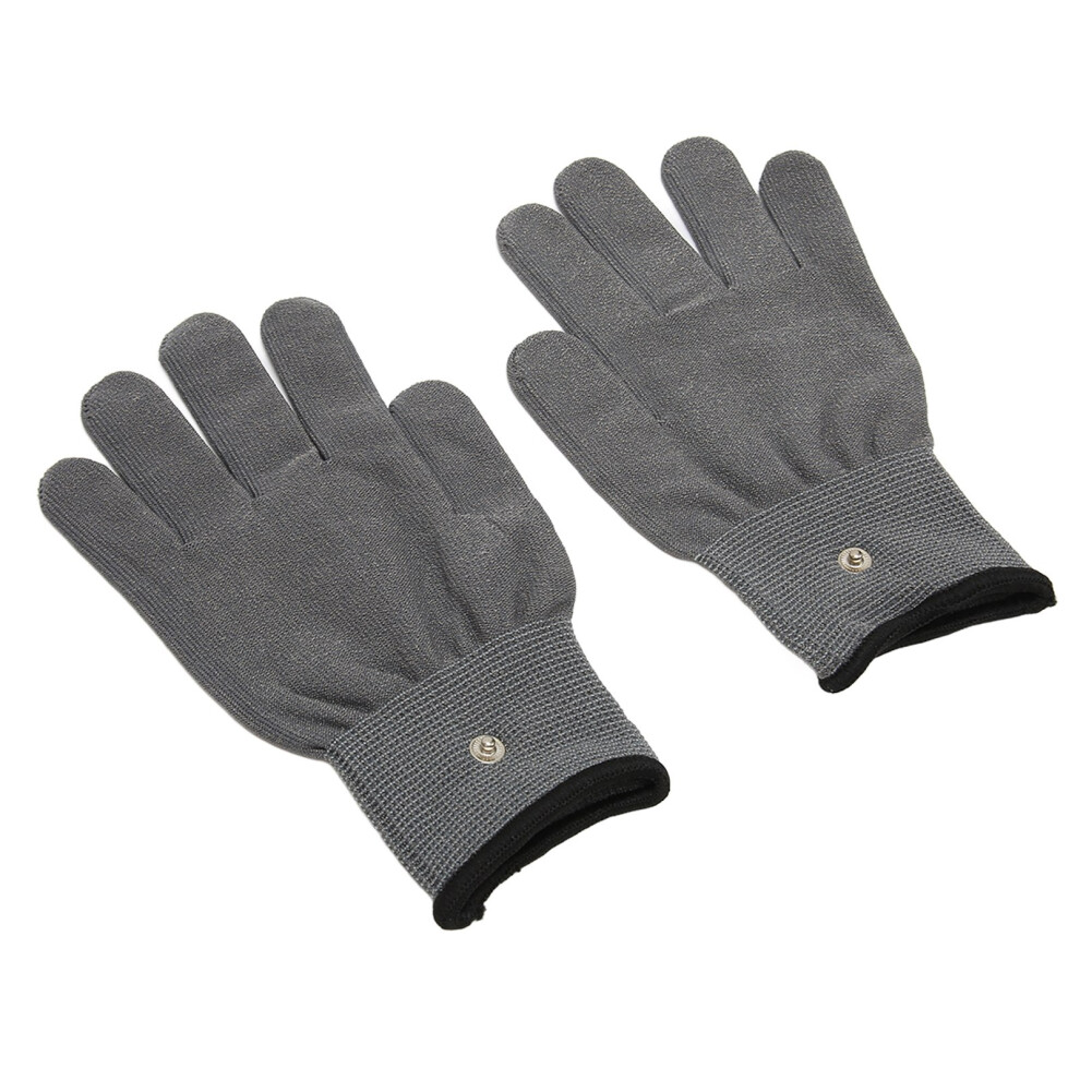 Silver Conductive Electrode Glove Fiber Surface Anti Static Hand Massage M 18Cm