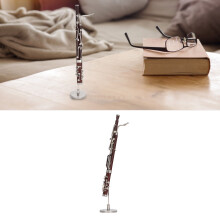 Miniature Bassoon Model with Stand & Case – Metal & Pine, 15.3cm