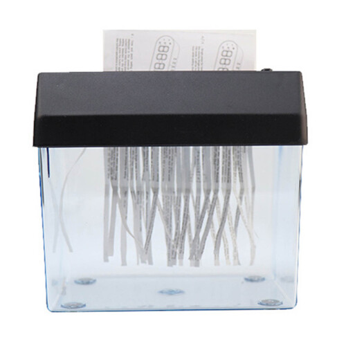 USB-Papierschredder Mini Schwarz, 2 Blätter, 123 mm