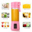 Portable Mini Blender 380ml, Rechargeable 2000mAh, USB, 6 Blades 14
