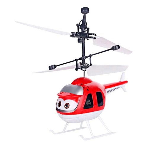 Cartoon RC-Hubschrauber USB-wiederaufladbar hellrot 1