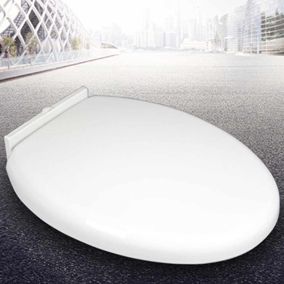 Thickened White Pp Slow Close Toilet Seat - Easy Install & Clean 8711332369636