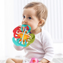 Buntes ABS-Beißspielzeug-Rassel für Babys 13x13x12 cm