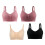 4PCS Black Wireless Nursing Bra U Back Breathable M 14