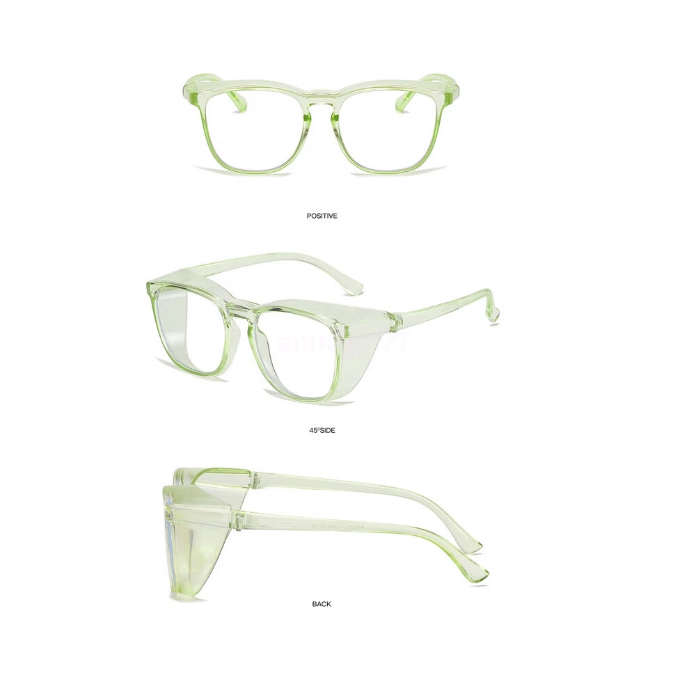 (Green) Safety Goggle Glasses Anti Fog Anti-Scratch Round Goggles Clear Uv Protection 4069369117831