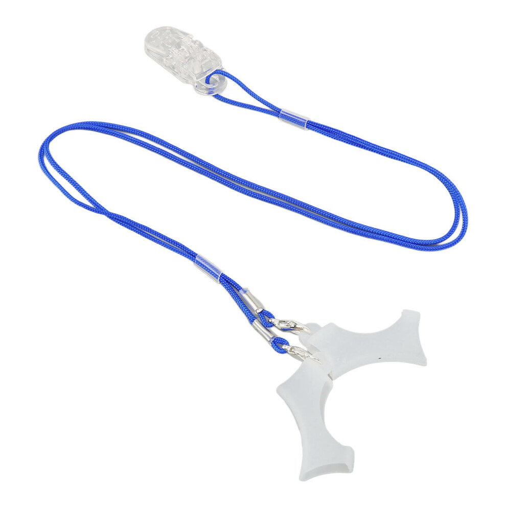 Blue Prevent Loss With Rope Hearing Aid Clip Lanyard Holder