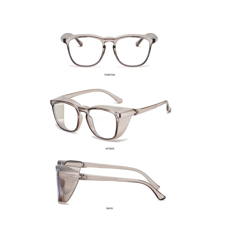 (Brown) Safety Goggle Glasses Anti Fog Anti-Scratch Round Goggles Clear Uv Protection Hot 4069369118180