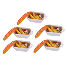 5 Sets 1:12 Puppenhaus-Miniatur-Lebensmittel: Ketchup & Brot