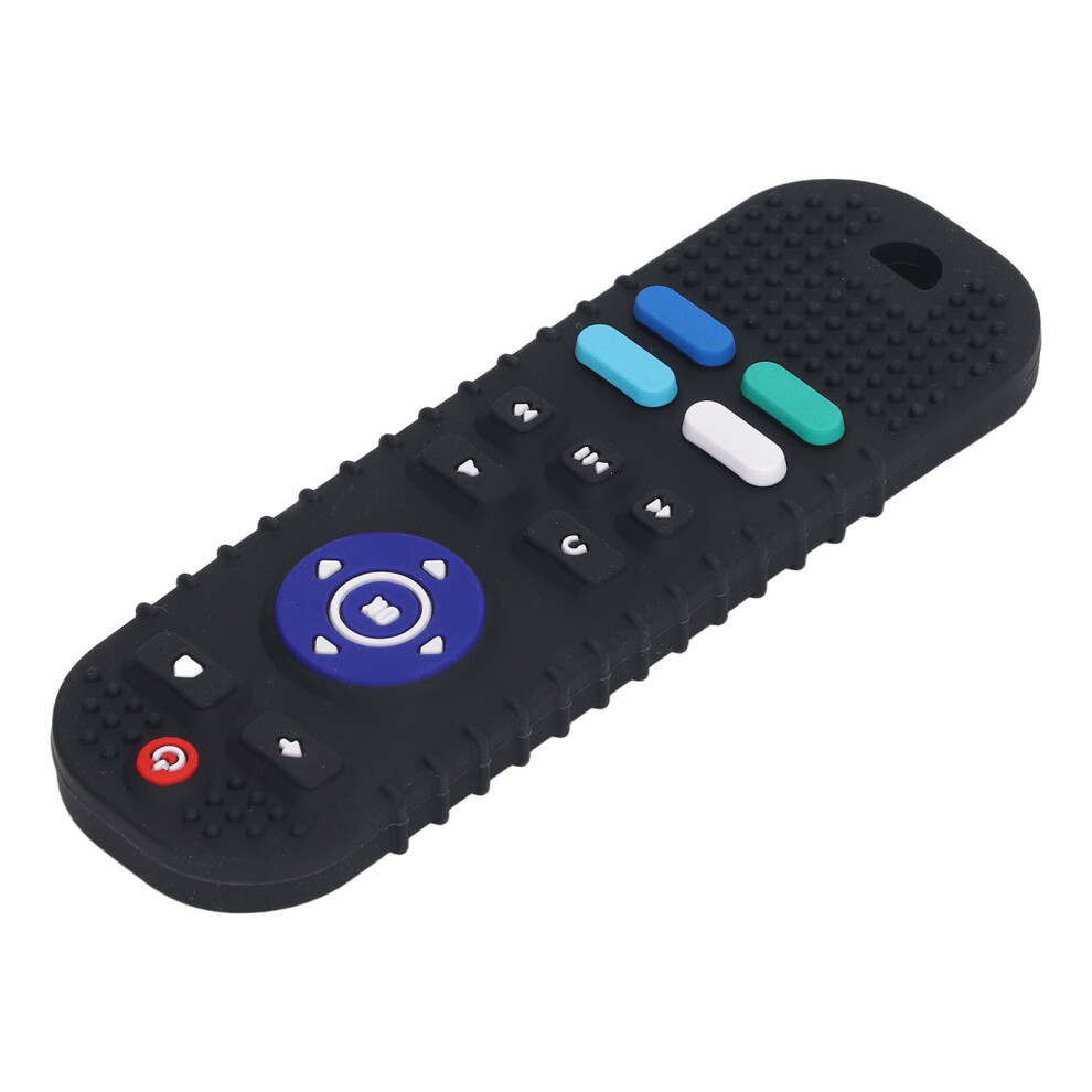 Toddler Soft Chew Silicone Teething Toy Remote Control Shape 10.5Cm Black