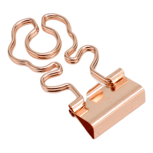 100 Stück Mini-Binderclips Blütenform Roségold 2