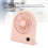 Ventilatore da tavolo USB 1000mAh Rosa Slim 3-Speed Display 9