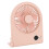 Ventilatore da tavolo USB 1000mAh Rosa Slim 3-Speed Display 1