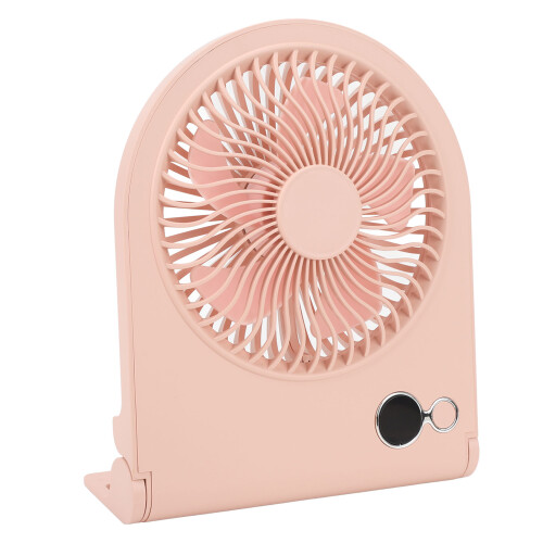 Ventilatore da tavolo USB 1000mAh Rosa Slim 3-Speed Display