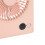 Ventilatore da tavolo USB 1000mAh Rosa Slim 3-Speed Display 14