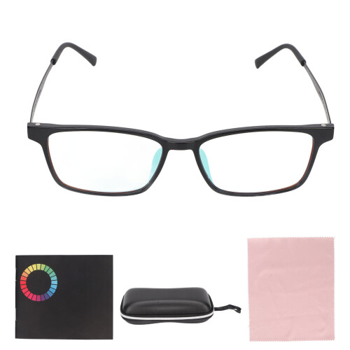 Rot-Grün-Farbblindheitsbrille schwarzer Rahmen 1