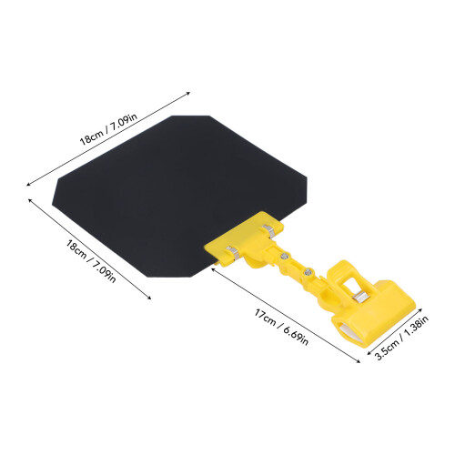 Welding Shading Cover, 18cm Square, Handheld Clip-On, Yellow 1