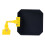 Welding Shading Cover, 18cm Square, Handheld Clip-On, Yellow 11