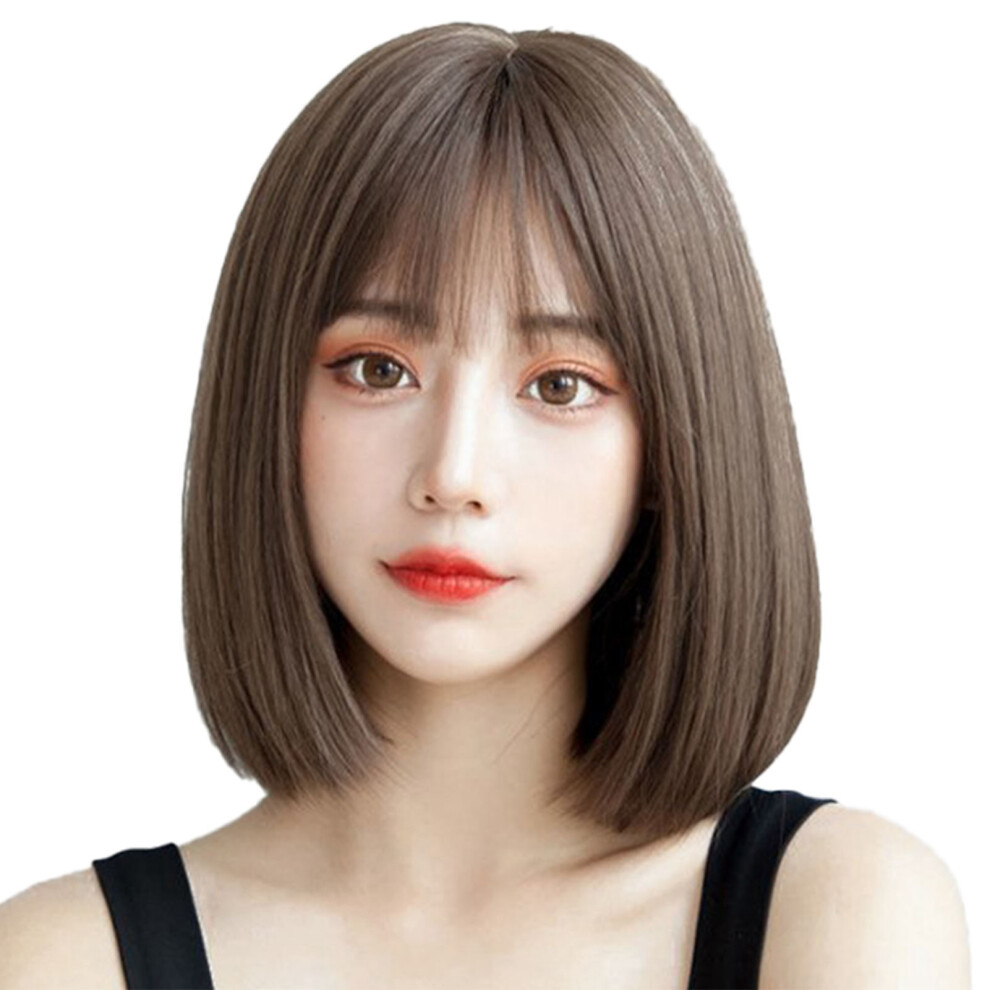 Elegant Deep Brown Short Bob Wig for All Face Shapes Stylish Cut