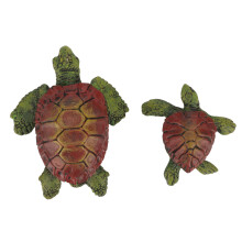 2 Stück Schildkrötenstatuen aus Harz, UV-beständig, Dekoration