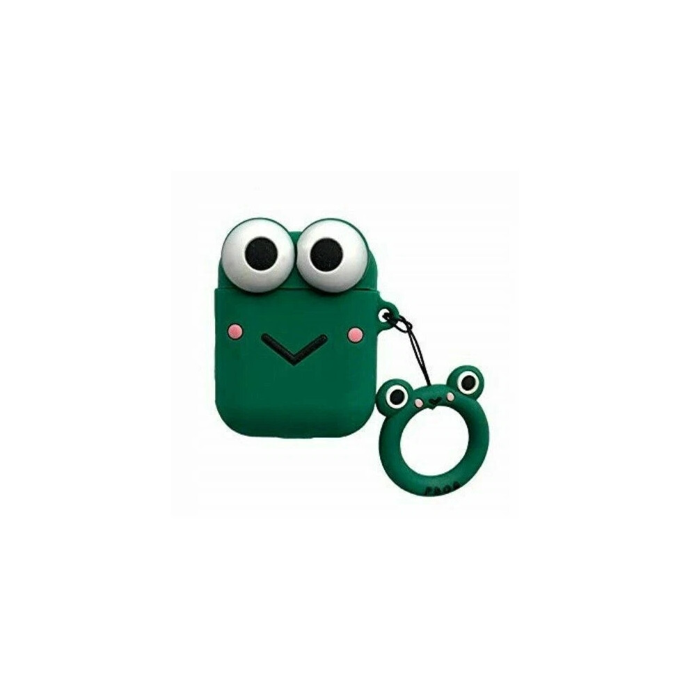 (Frog) 3D Cute Cartoon Silicone Protective Case Cover For Airpod Airpods 1 2 Keychain New 4069369119521