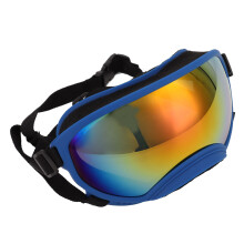 Hundesonnenbrille PC/TPU verstellbares Band blauer Rahmen