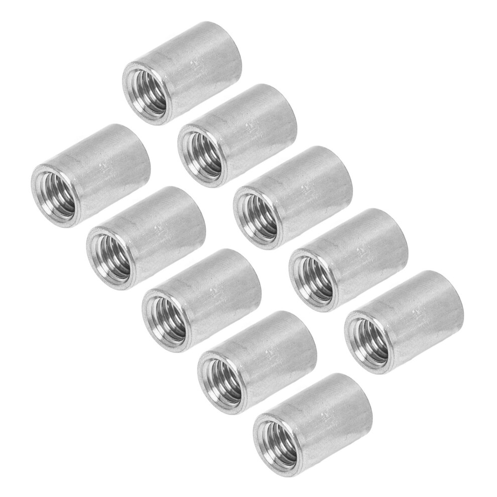 Assorted 10Pcs Stainless Steel Coupling Nuts M12x1.75 For Round Rod 35Mm Length 5001332400808