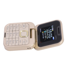 2G Flip-Handy für Senioren Dual SIM Große Tasten Handy mit LED-Taschenlampe HD-Rückkamera FM-Radio Magische Sprachfunktion Blacklist Schnel