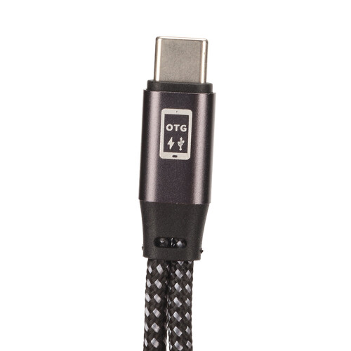 2-in-1 USB-C-Splitter, OTG-Datenkabel, gewebtes Netz 2