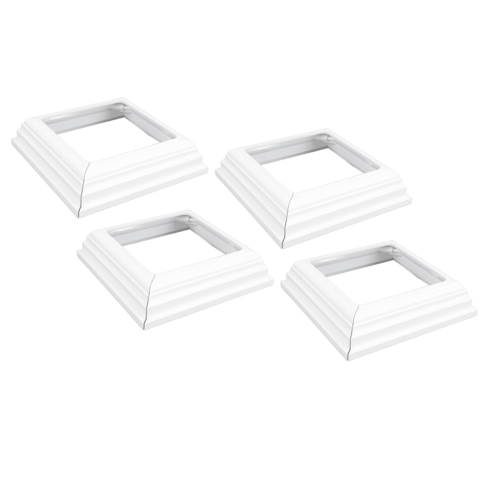4Pcs Vinyl Post Skirt For 4X4 Inch Deck Fence Porch Handrail Decorative Cover 4691332406392