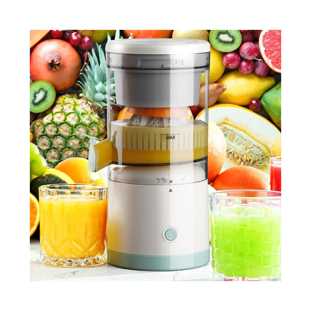 (Default) [UK Stock] Portable Electric Citrus Juicer Rechargeable - Easy to Clean, 2400mAh Battery, Electric Juicer Machines with USB Compact Juicer