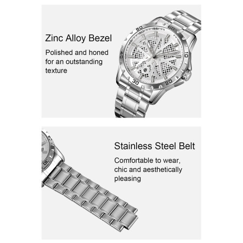 Montre quartz argentée SR626SW 15mAh 45.5mm 220mm 2