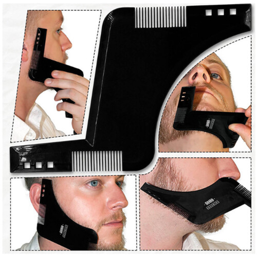 Bart-Vorlagenkamm ABS 11,37  17  0,3 cm Schwarz 2