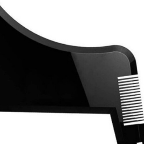 Bart-Vorlagenkamm ABS 11,37  17  0,3 cm Schwarz